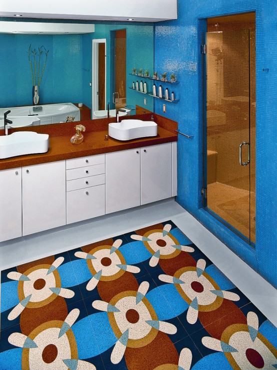 Simple And Colorful Bathroom Design