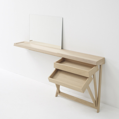 A Dressing Table And A Desk With Cool Hinged Drawers