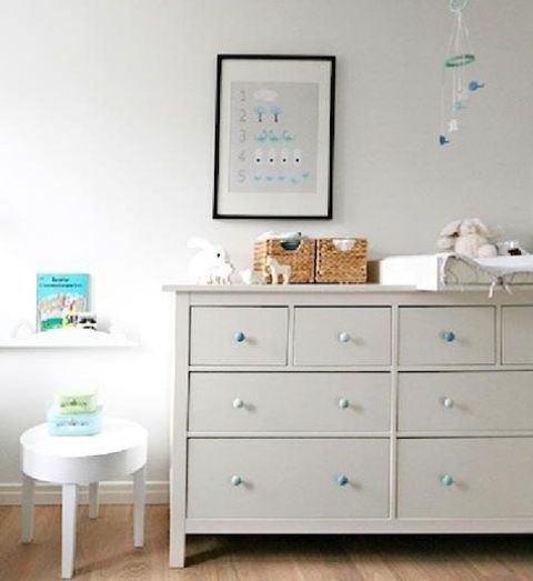 This cute hack is so easy that you can do it several times. Painting knobs won't take as long as painting the whole dresser.