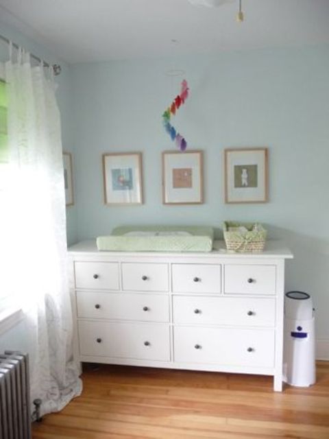 Plain white IKEA Hemnes dresser fit any interior's style.