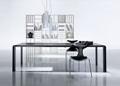 Slim Black Futuristic Dining Table