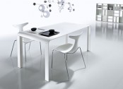 Slim White Futuristic Dining Table