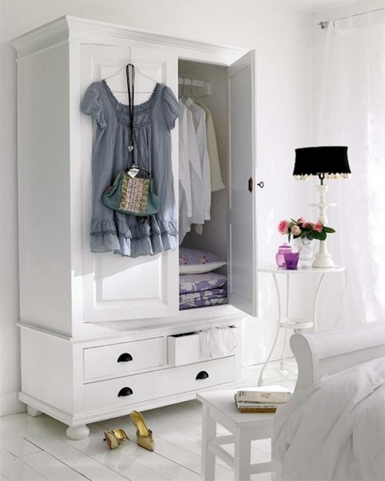 Clever wardrobe storage is a must have for any bedroom. It could be very functional so for small rooms that's more than enough.