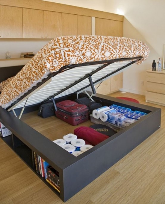 This unique bed is a perfect solution for a small bedroom. You won't even know what is hiding inside...