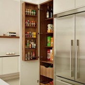 attach a small box shelf to the door and make your storage compartments more functional getting more of it