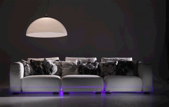 Versatile Sofa with Built-In Mood LED Lights – Asami Light Sofa by Colico