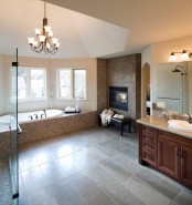 a cozy farmhouse bathroom design