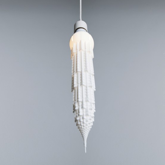 Stalaclights Collection: 3D Printed Skyscraper Bulb Shades