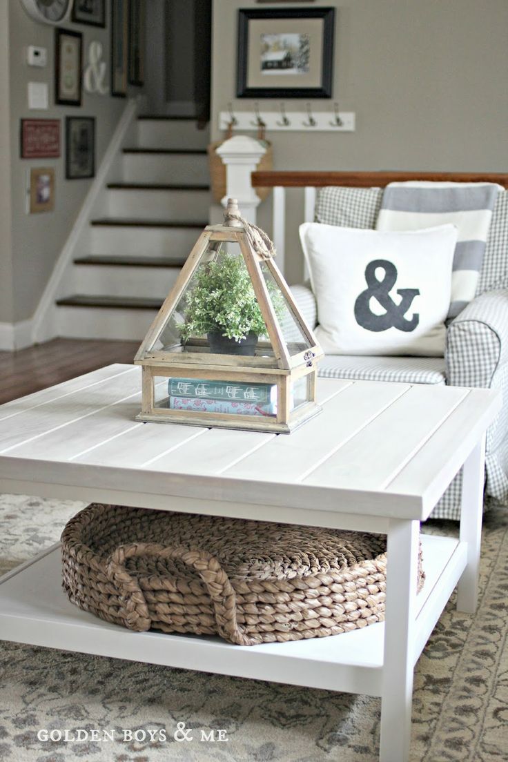 A two top coffee table with a basket tray is great for storage   use both tops
