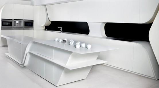 Striking Futuristic Kitchen By A-Cero
