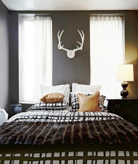 Antlers and other horns is a perfect way to add a manly touch to a room.