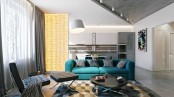 Stylish Andedgy Modern Loft Design In Grey And White