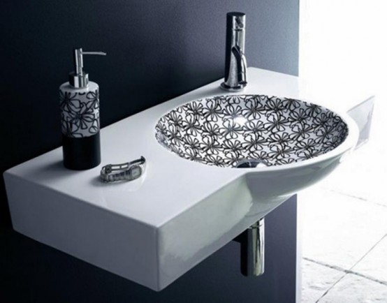 Stylish Black-And-White Washbasins Collection