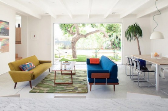 Bright And Stylish Mid-Century Inspired House In Los Angeles