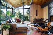Stylish Mid Century Modern House With Warm Colored Wood Decor