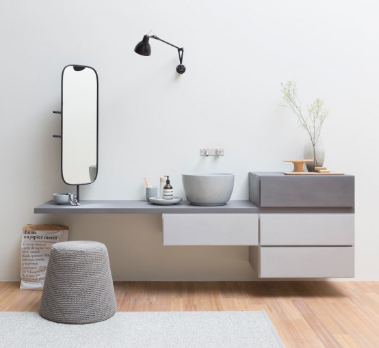 Stylish Modular Esperanto Bathroom Furniture Collection