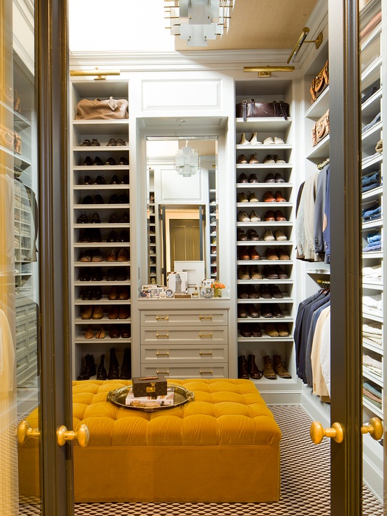 Floor to ceiling closet furniture is a perfect way to use all available space.