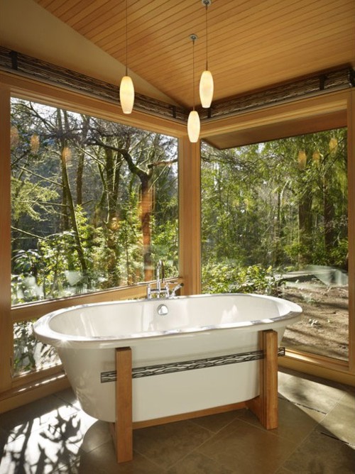 If you live far from your neighbours then you can build a sunroom bathroom.