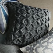 dress up your pillows with cozy crochet and knit pillow cases with patterns and make your space more welcoming and cozy