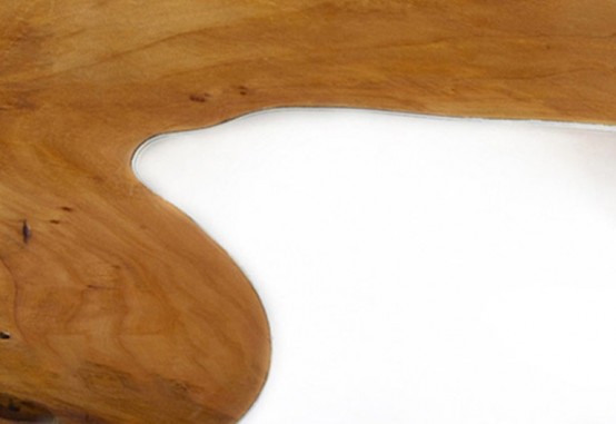 Table Of Unreal Combination Of Wood And Acryl