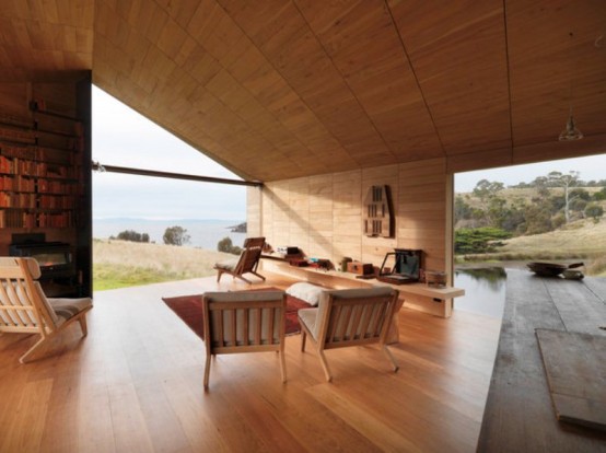 Tasmania Rustic House Totally Of Natural Wood
