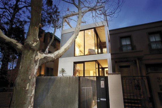 Thin and Modern Townhouse Design in Melbourne