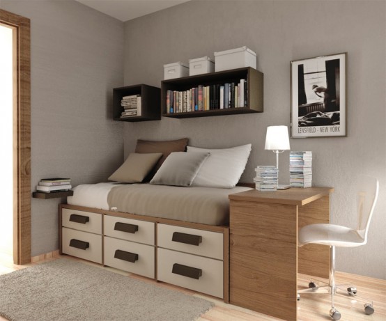 Beds with drawers under them would be a practical choice for any bedroom.