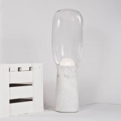 Timeless Torch Floor Lamps Of Marble And Glass