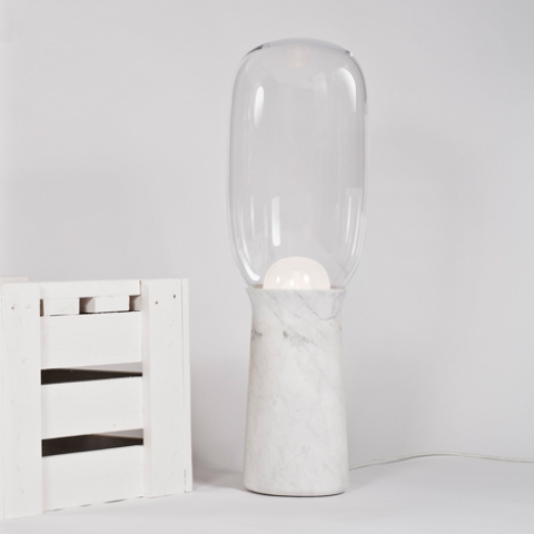 Timeless Torch Floor Lamps Of Marble And Glass