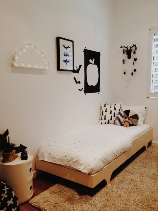 Tiny Monochrome Room For A Little Boy