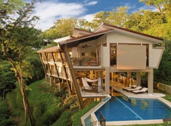 Awesome Tropical House For Vacation In Costa Rica Jungle