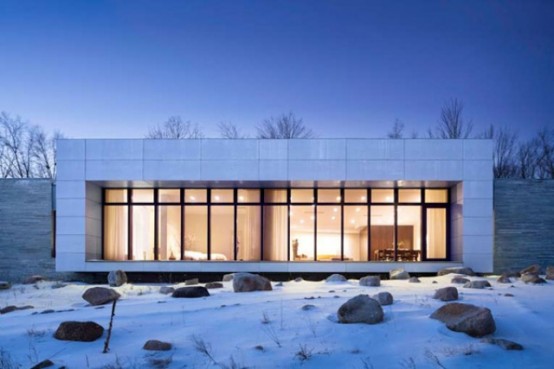 Ultra Minimalist White House With Picture Windows