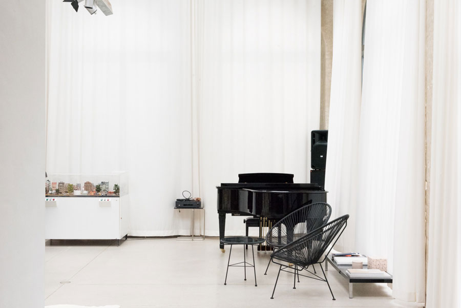 Uncluttered artists loft in neutral colors  4