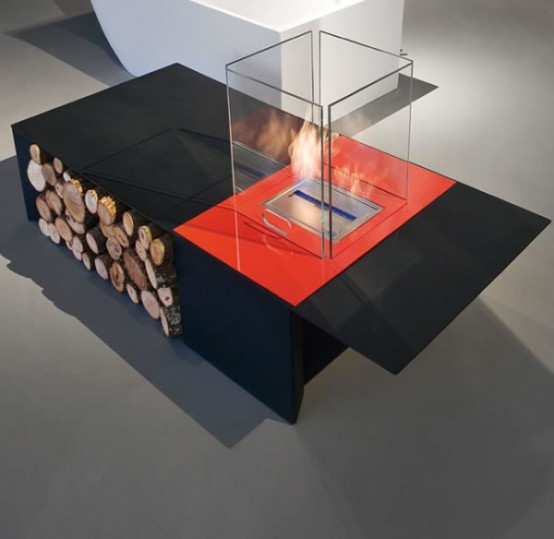 Unique Minimalist Drago Fireplace: The Beauty Of Pure Fire