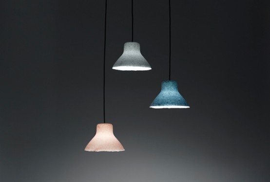 Unique Industrial Bi Color Washi Lamps By Nendo