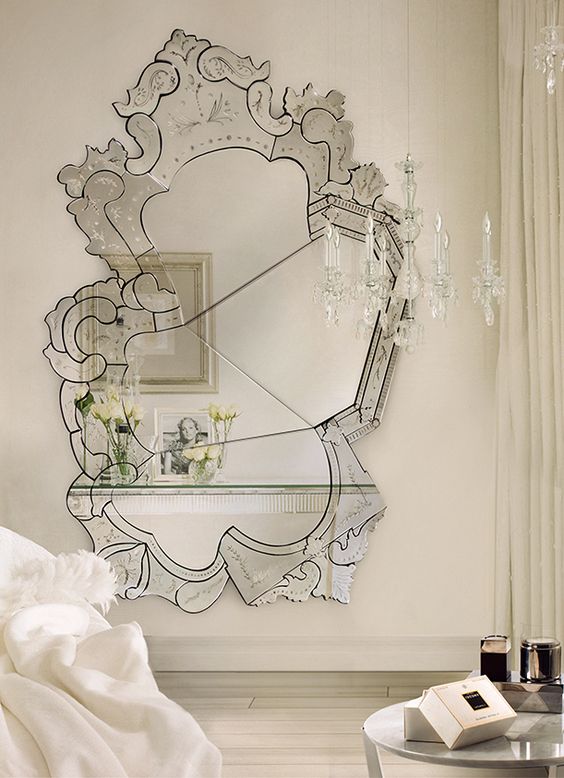 a fantastic broken mirror with a sophisticated design and a lovely frame is a chic and beautiful idea for a space that lacks something refined