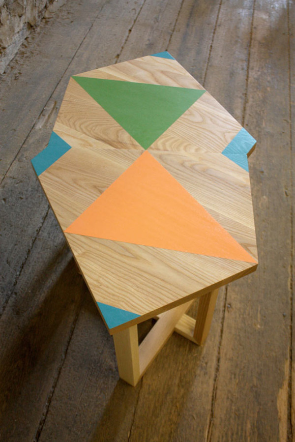 Unusual Wooden Furniture With Bright Geometric Patterns