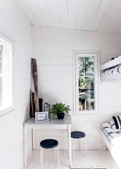 Very Simple Finnish Summer House In Black And White