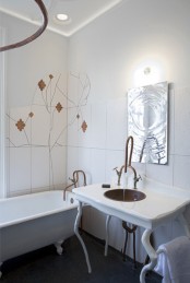 Vintage And Sculptural Bathroom Design
