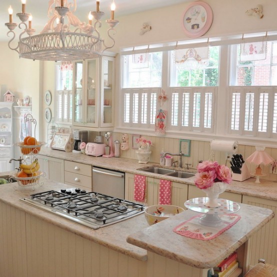 Cool Vintage Candy-Like Kitchen Design With Retro Details