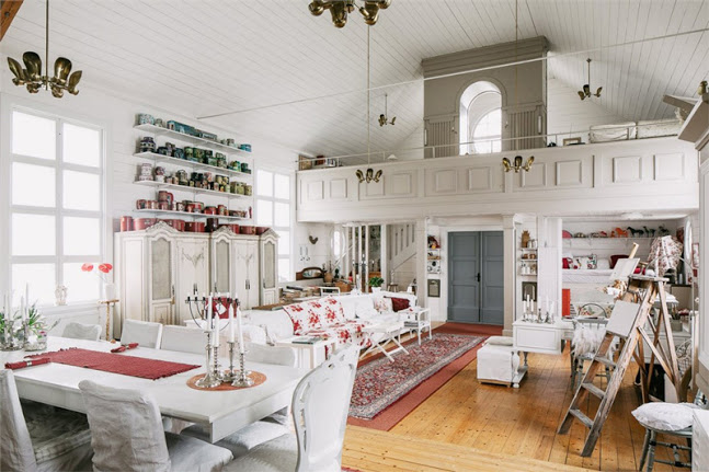 Vintage styled scandianvian home from an old church  5