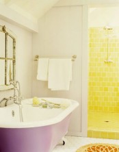 Violet Yellow Bathroom
