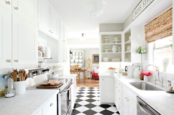 Vivacious Modern White Kitchen With Chalkboard Details