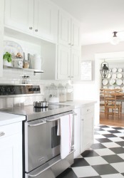 Vivacious Modern White Kitchen With Chalkboard Details