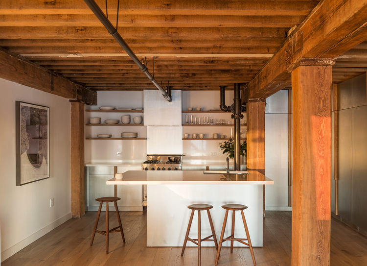 Warm manhattan home with an extensive wood use  1