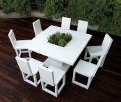White Garden Furniture Of Recycled Materials
