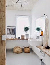 White Scandinavian Apartment With Natural Wood Accents