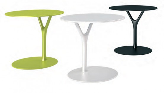 Multipurpose Side Table Made Of Powder Coated Steel – Wishbone Table by Buck and Hertzog