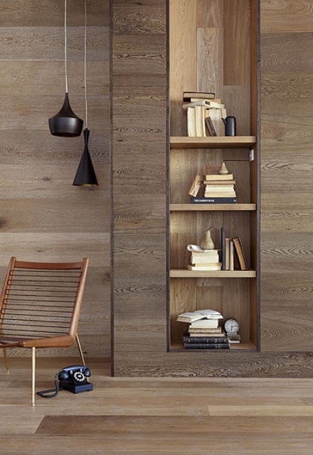 Wood clad interior ideas to warm up in the winter  15