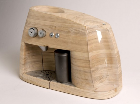 Stylish Wooden Espresso Maker